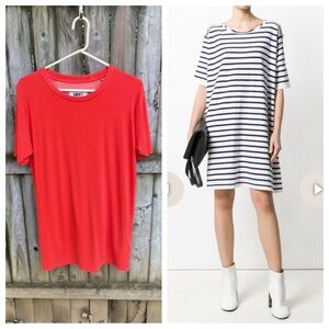 Maison Martin Margiela MM6 Paris T-shirt Dress cotton orange short XS TP